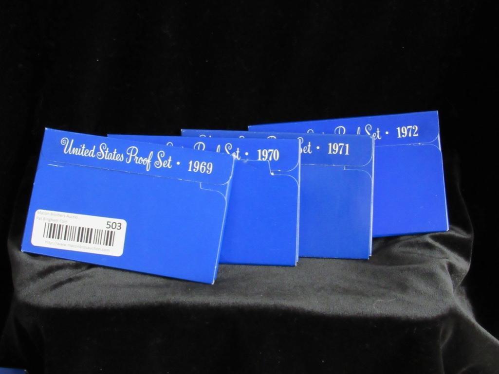 United States Proof Set 1969, 1970, 1971, 1972