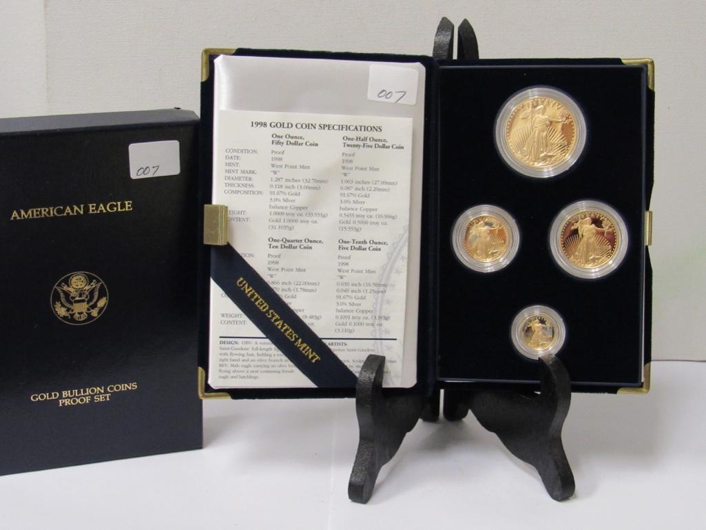 1998 Gold American Eagle Bullion Proof 4 Coin Proof Set
