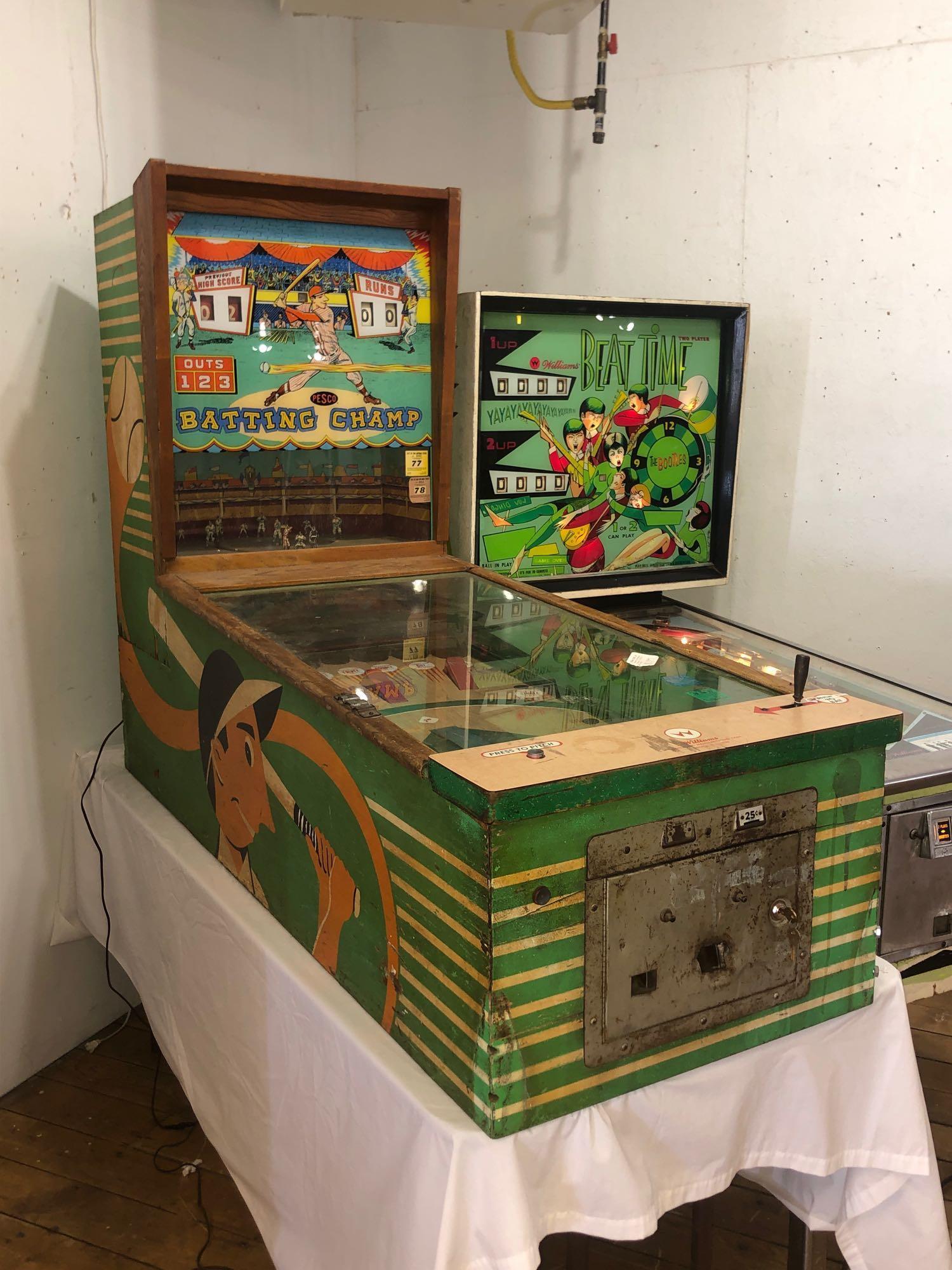 Williams Pesco Batting Champ Pinball Style Machine