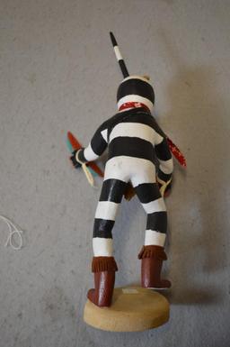 Hopi Zebra Clown Kachina Doll
