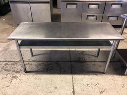 Eagle Bull Nosed Stainless Steel Prep Table w/Bottom Shelf