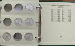 American Eagle Silver Dollar Littleton Coin Album with 5 coins