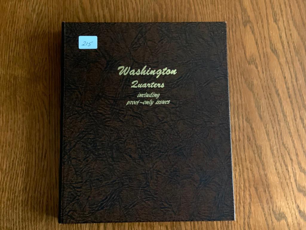 Washington Quarter World Coin Library Album (incomplete) 136 coins including 82 silver quarters