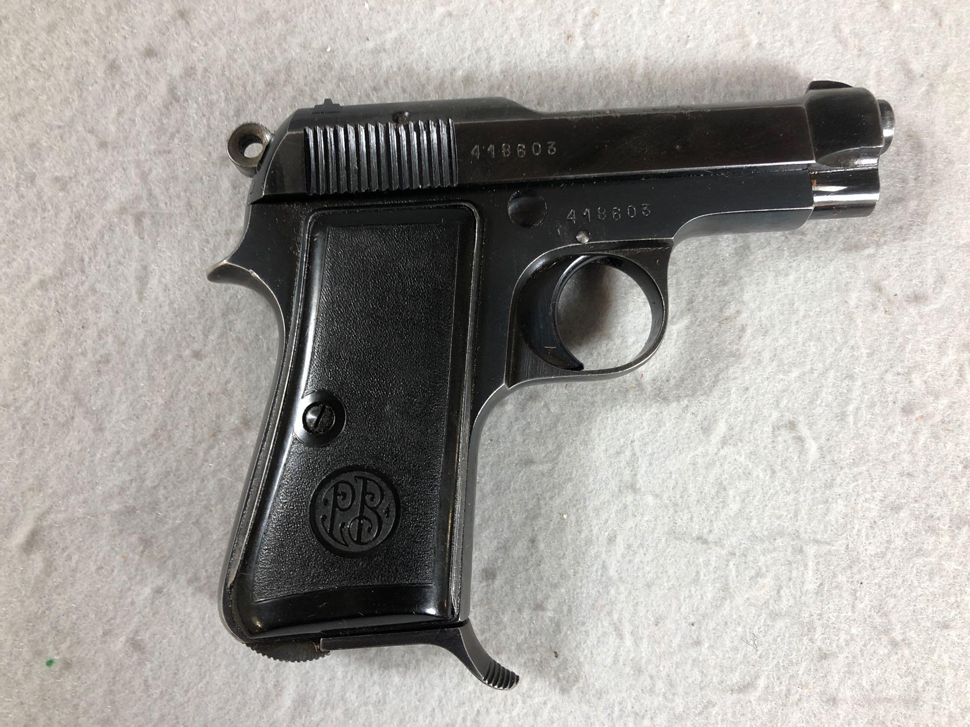 Beretta Model 1935, Cal. 7.65 mm(.32 Auto), Semi Automatic Pistol w/ Leather Military Holster