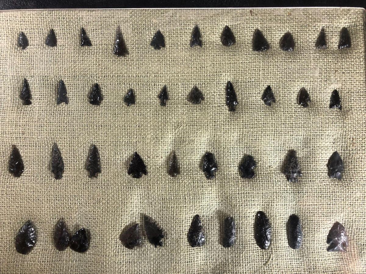 (40) Great Basin Obsidian Arrowheads