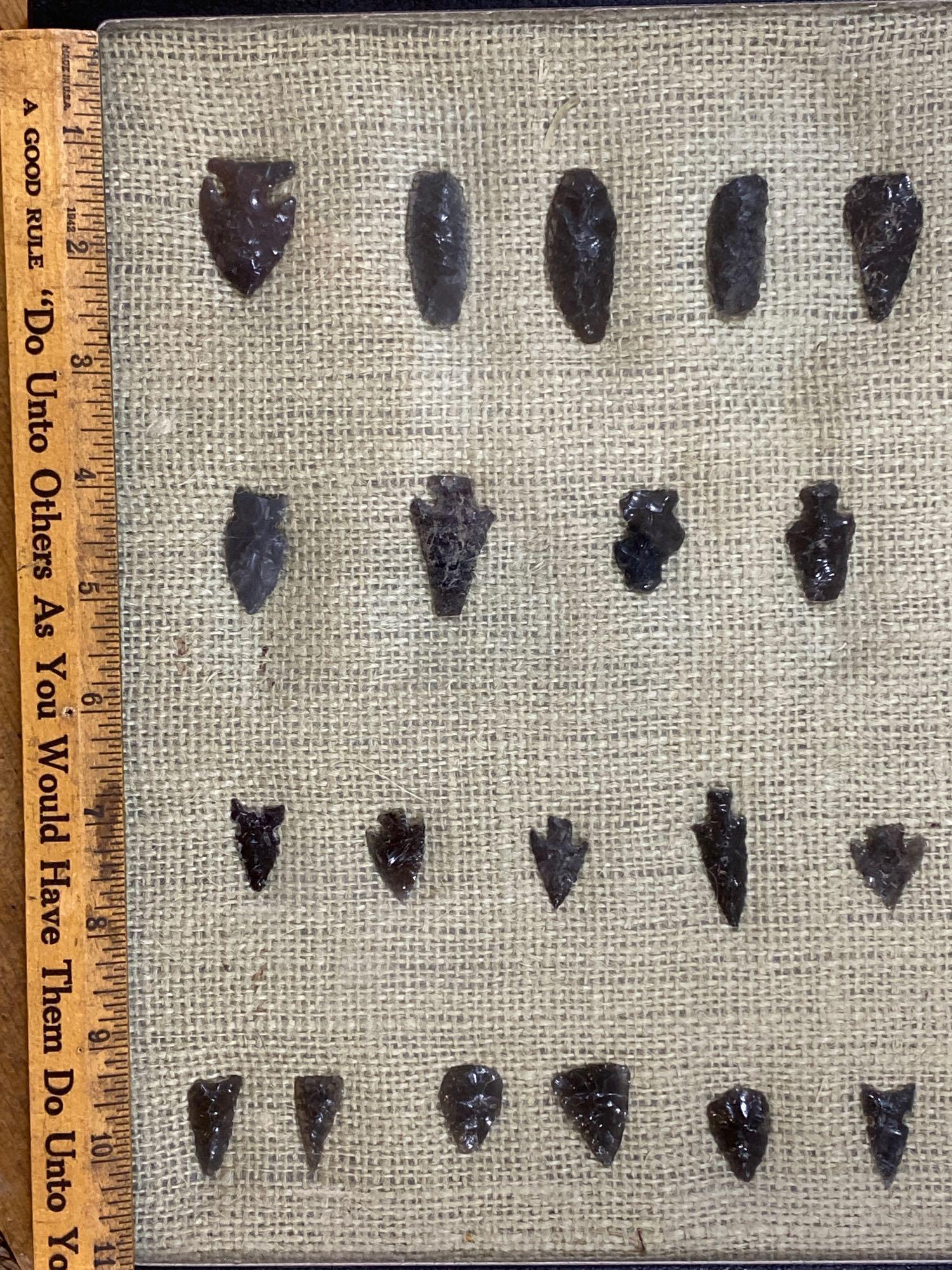 (40) Great Basin Obsidian Arrowheads