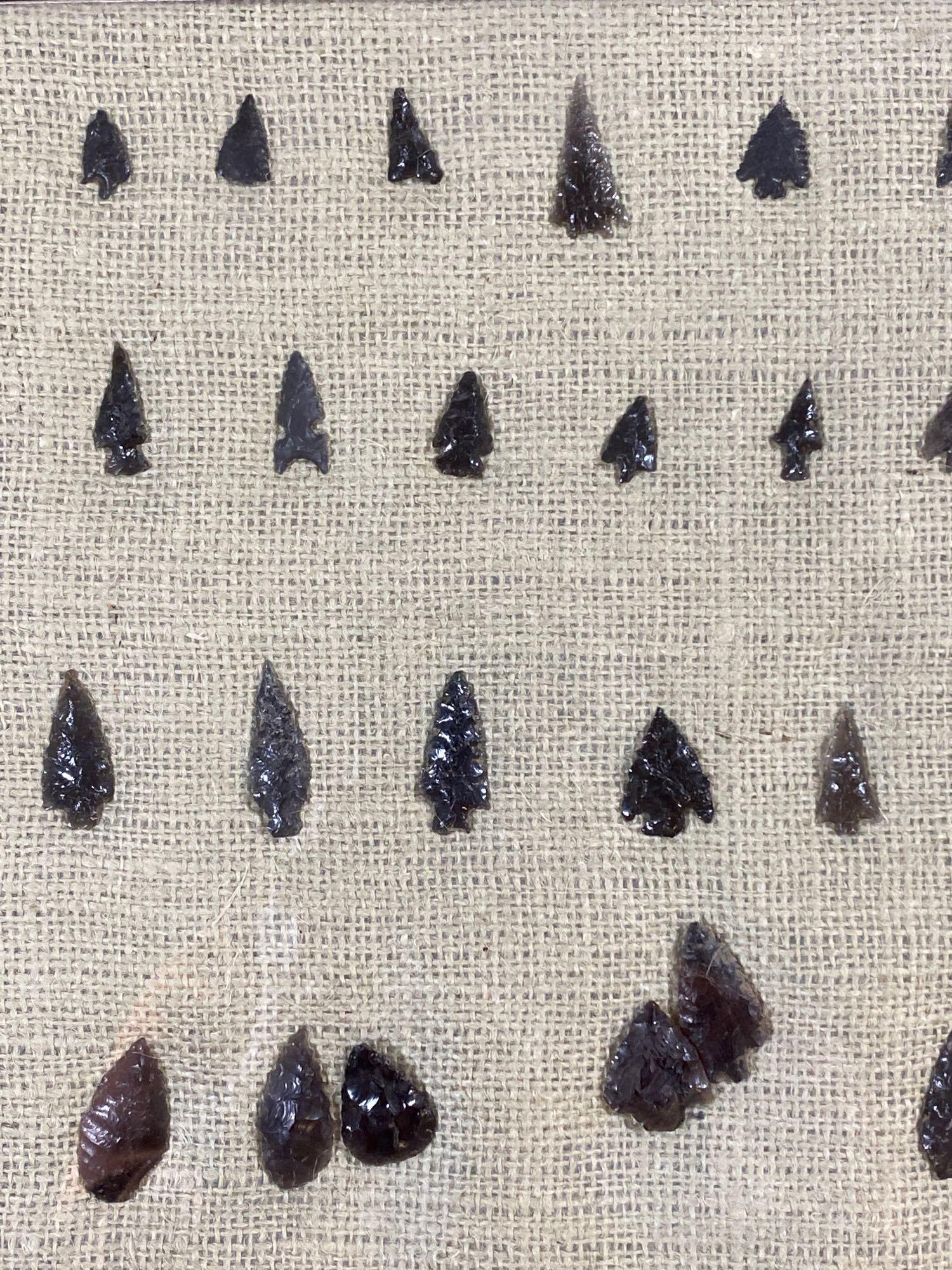 (40) Great Basin Obsidian Arrowheads