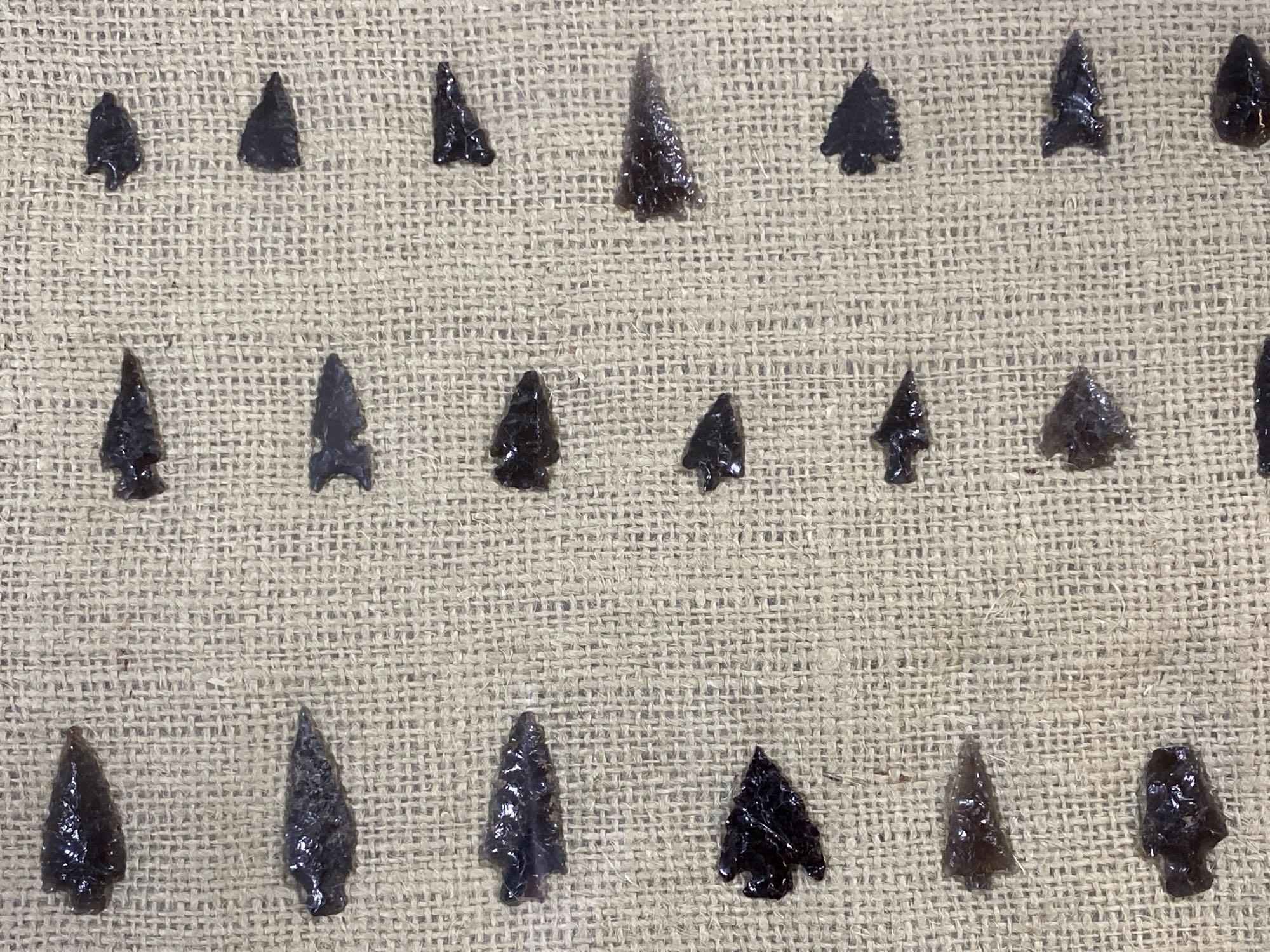 (40) Great Basin Obsidian Arrowheads