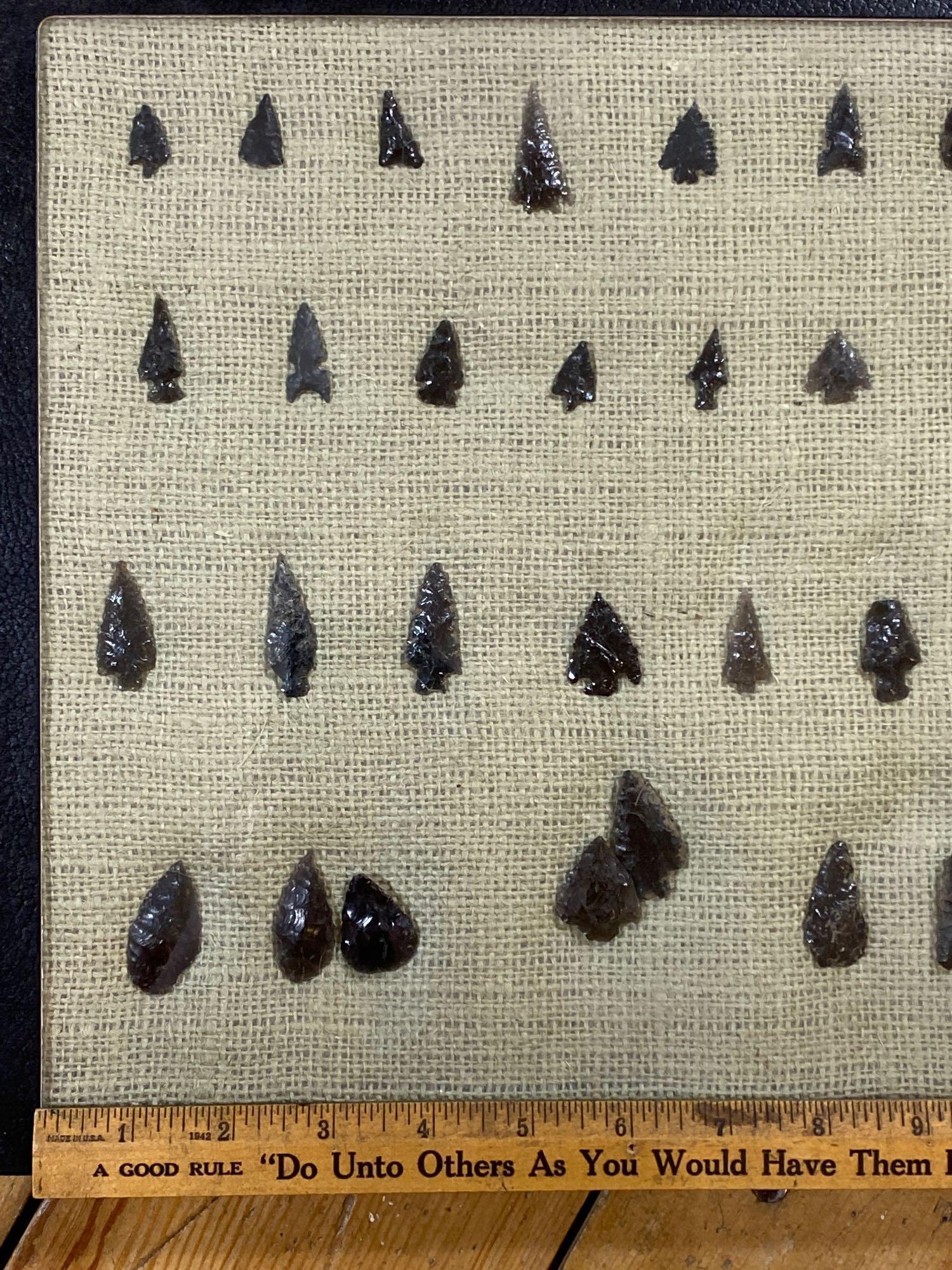 (40) Great Basin Obsidian Arrowheads