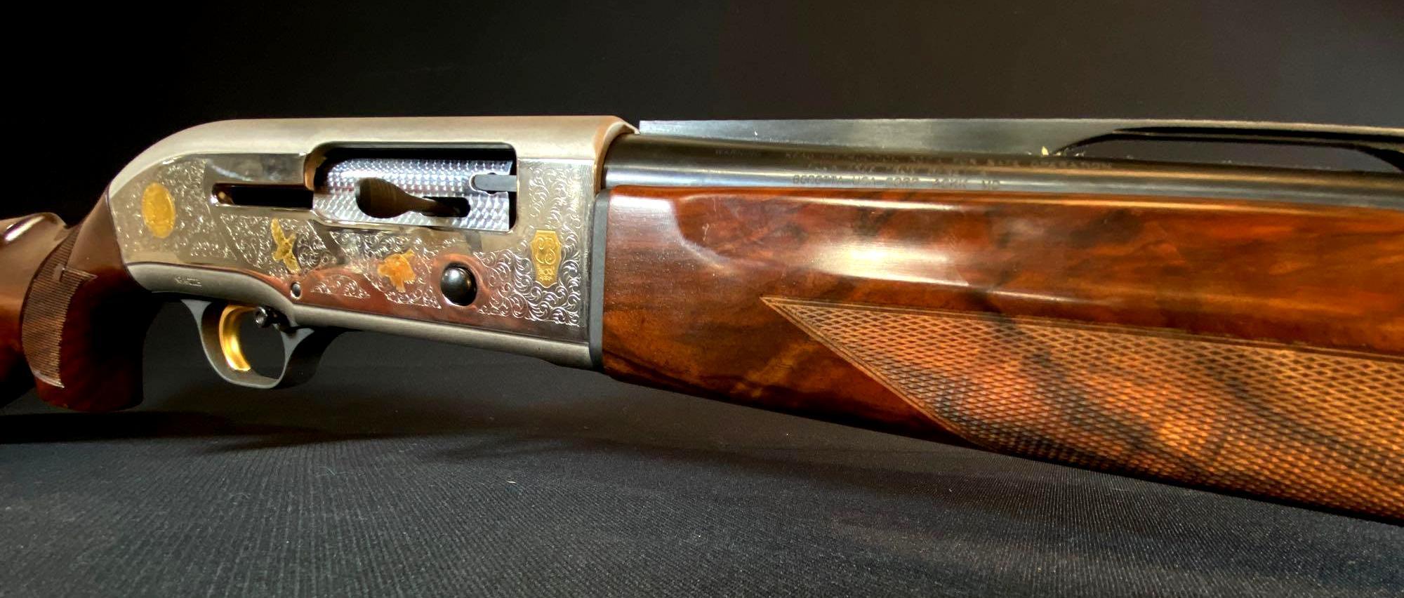 Engraved and Gold Inlaid Beretta Model 3901 NRA Special Edition 20-GA Semi-Automatic Shotgun w/ Case