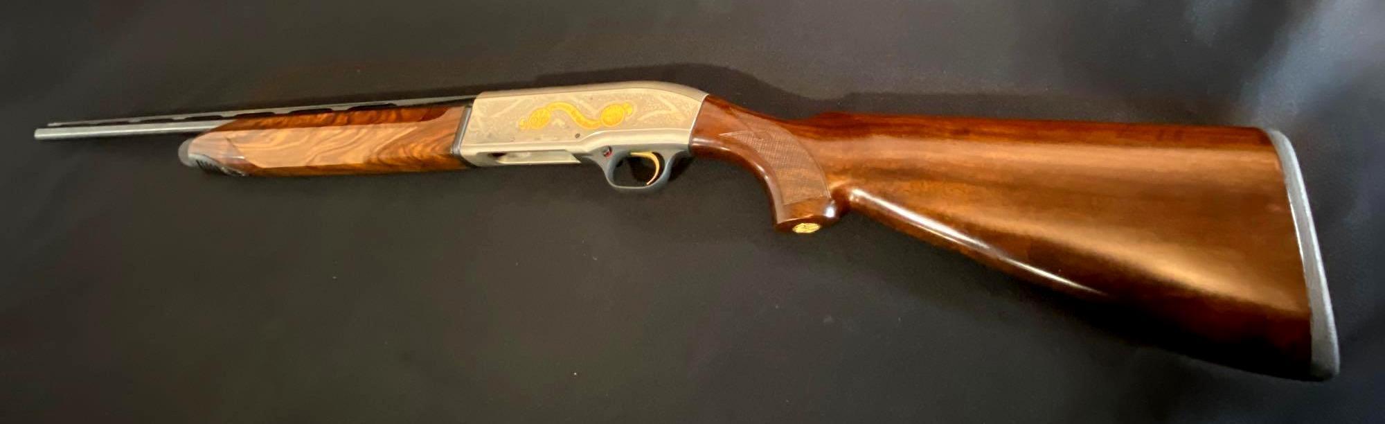 Engraved and Gold Inlaid Beretta Model 3901 NRA Special Edition 20-GA Semi-Automatic Shotgun w/ Case