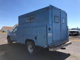 1990 Chevy 3500 1 Ton Dually Box Truck w/ Walk in Job Box/ Utility