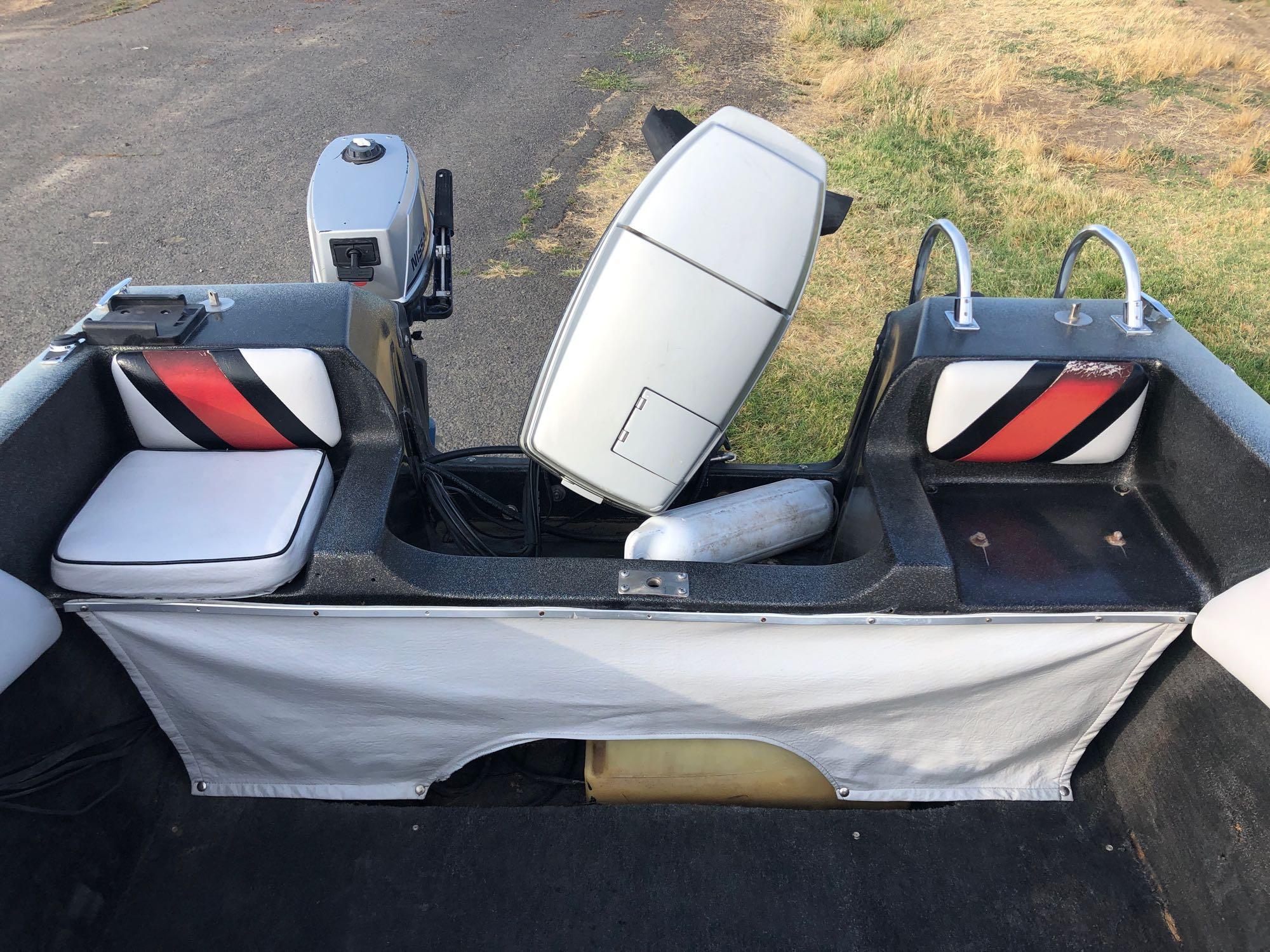 1989 16' Nissan Fiberglass Boat and Trailer