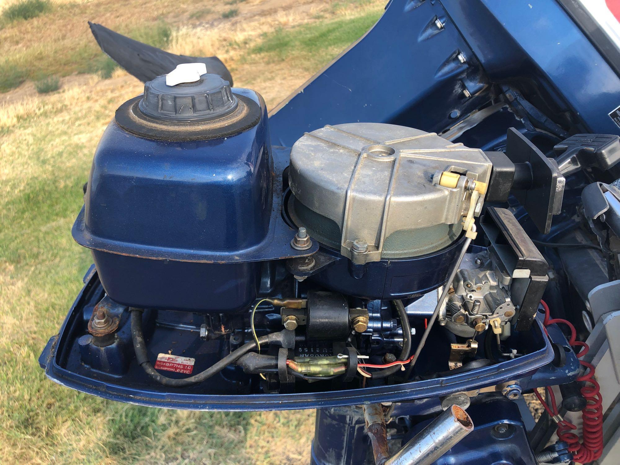 1989 16' Nissan Fiberglass Boat and Trailer