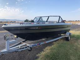 1989 16' Nissan Fiberglass Boat and Trailer