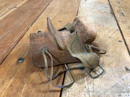 Hand Carved Wooden Toy Saddle