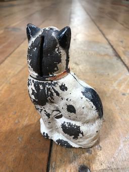 1920's Vintage Cast Iron Cat Bank