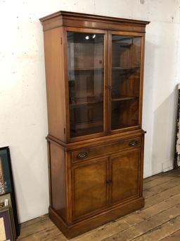 1950's Duncan Phyfe Style Mahogany China Hutch