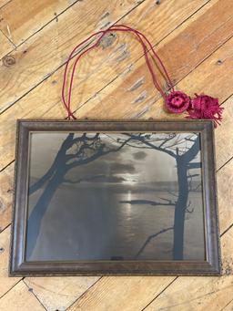 (2) Framed Sepia Toned Landscape Photograph