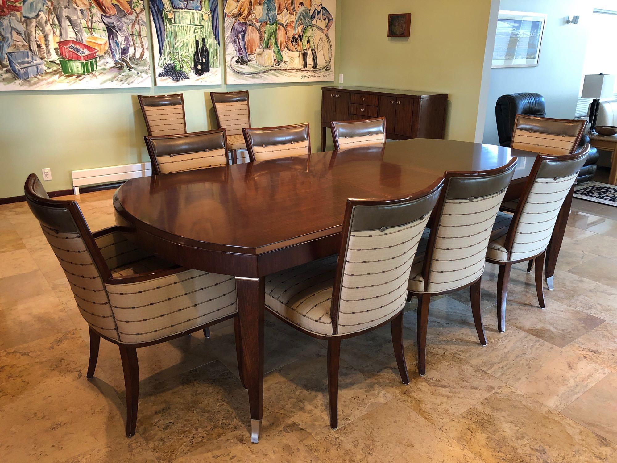 Mid Century Modern Walt Disney Signature Drexel Heritage Dining Table w/ (10) Chairs & Sideboard