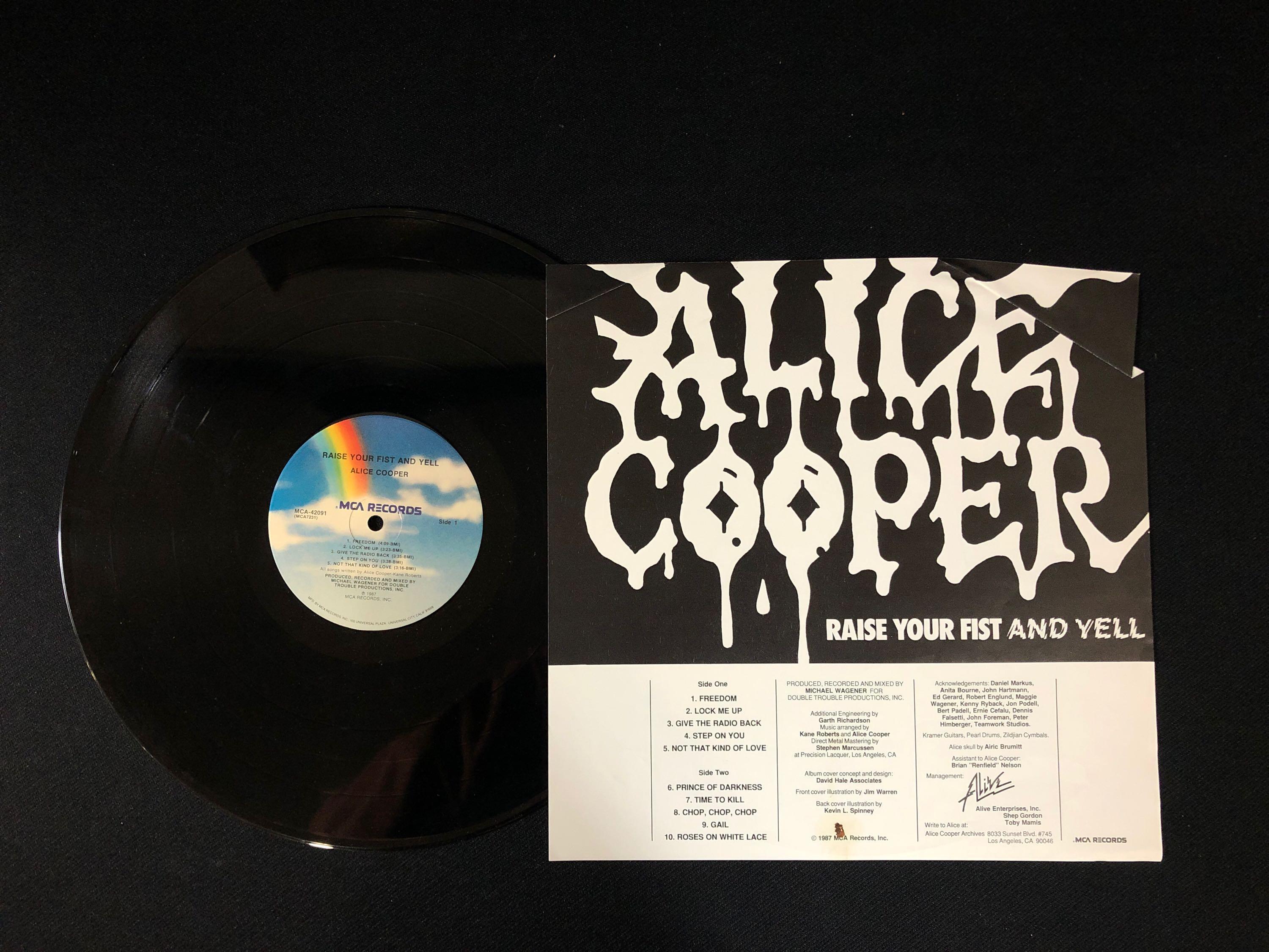 Alice Cooper "Raise Your Fist and Yell" Autographed Album