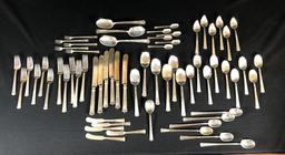 Jennings Silver Company Sterling Silver Flatware 63-Pc Marked J.S. Co Sterling Pat. Apld For
