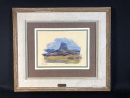 Ace Powell (American 1912-1978)"Tiger Butte" Oil on Canvas Signed, Framed and Matted