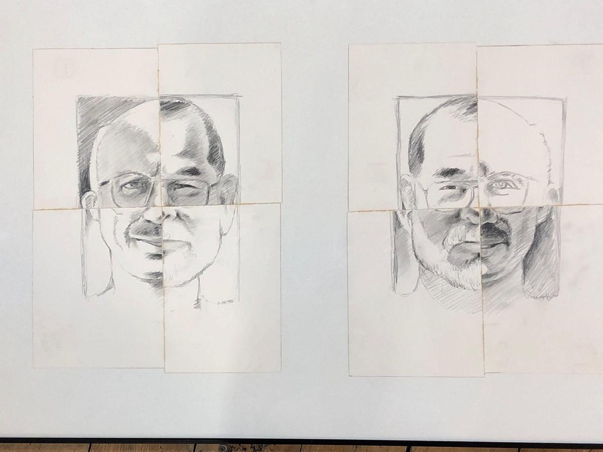 Neil Meitzler (American1930-2009) High-brid Portraits, Pencil, Signed Bottom Right 96'