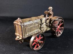 Antique McCormick Deering Cast Iron Tractor Circa 1925, 7-1/4"l