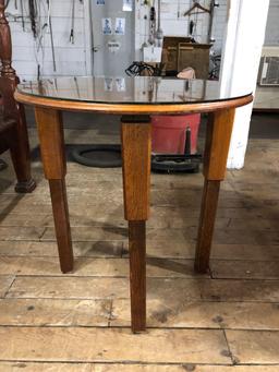 L&J.G Stickley Round Oak Accent Table (Has Been Modified)