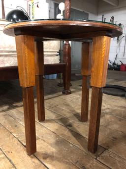 L&J.G Stickley Round Oak Accent Table (Has Been Modified)