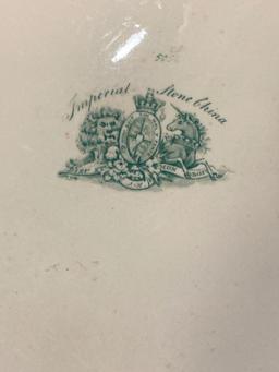 John Ridgway Imperial Stone China "Peony" Plate (12-1/2" x 10-1/2")
