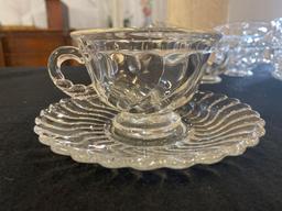 (8) American Fostoria Cups and Saucers