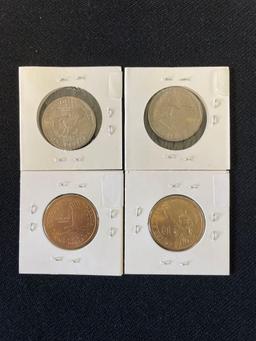 Lot of (4) assorted US Dollar Coins