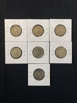 (7) Silver Washington Quarters, See Description For Details