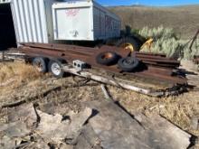 Unknown Tandem Axle Trailer & Assortment Of Angle Iron
