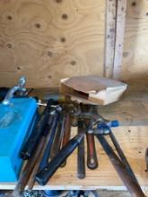Assortment of hammers, pipe wrenches & more (see photo's)