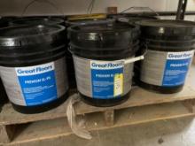 (9) 5-Gal Buckets Of Great Floors Premium XL-PS Pressure Sensitive Adhesive