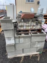 Pallet Of Cinder Blocks & Bricks