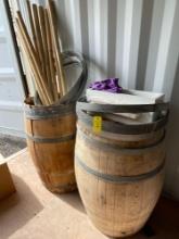 (2) Oak Wine Barrels
