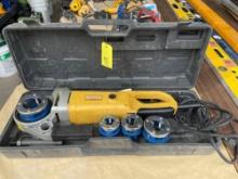 Central Machinery Portable Electric Pipe Threader w/ Case & (4) Dies