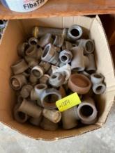 Assortment Of Pipe Couplers, T's, & Fittings