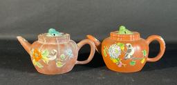 (2)Japanese style clay decorative tea pots