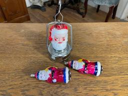 Vintage Santa Ornaments