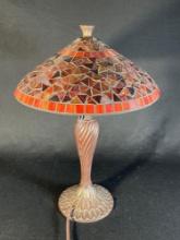 Ornate Stain Glass Table Lamp 18"h