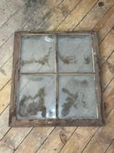 Antique 4-Pane Lead Glass Window