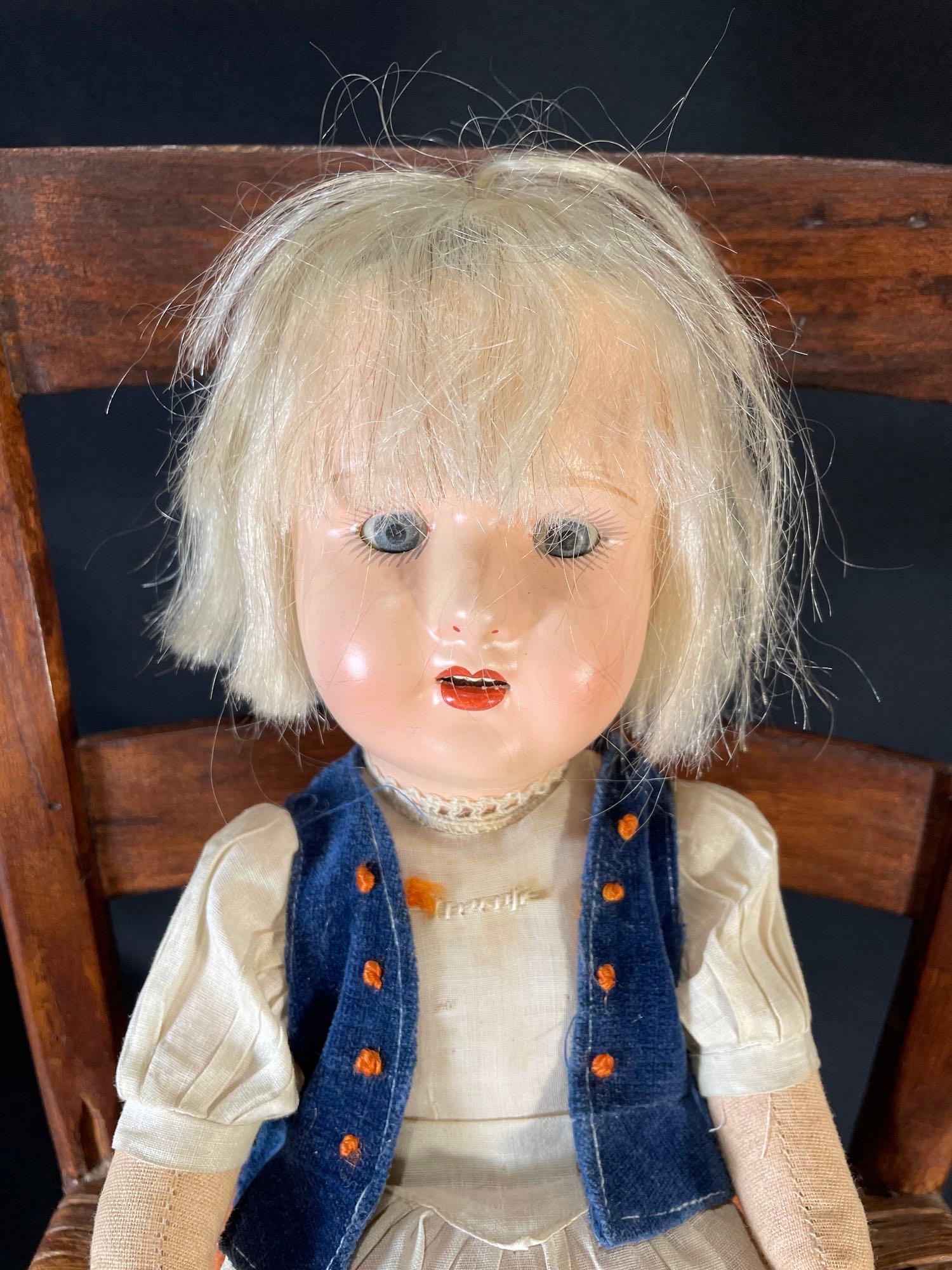11" Kammer Reinhart doll & 15" Effenbee patch girl doll