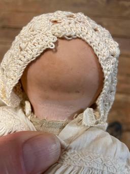 (3) antique bisque head baby dolls - see photo-