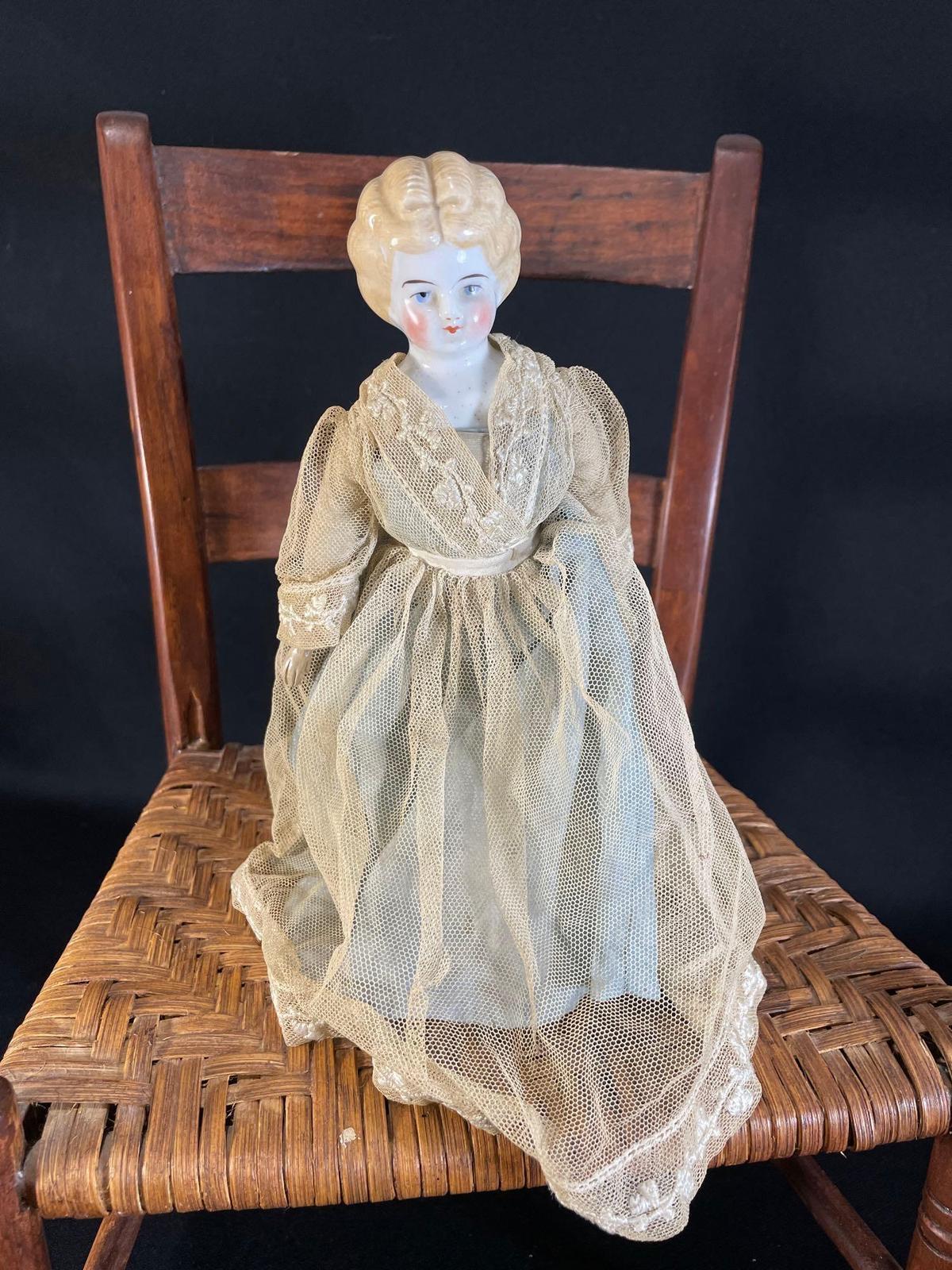 9" China doll Blond Parian Antique Clothes