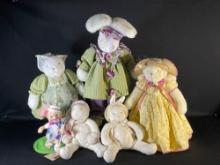 Assortment of Hallmark's bunnies by the bay stuffed animals -see photo's-